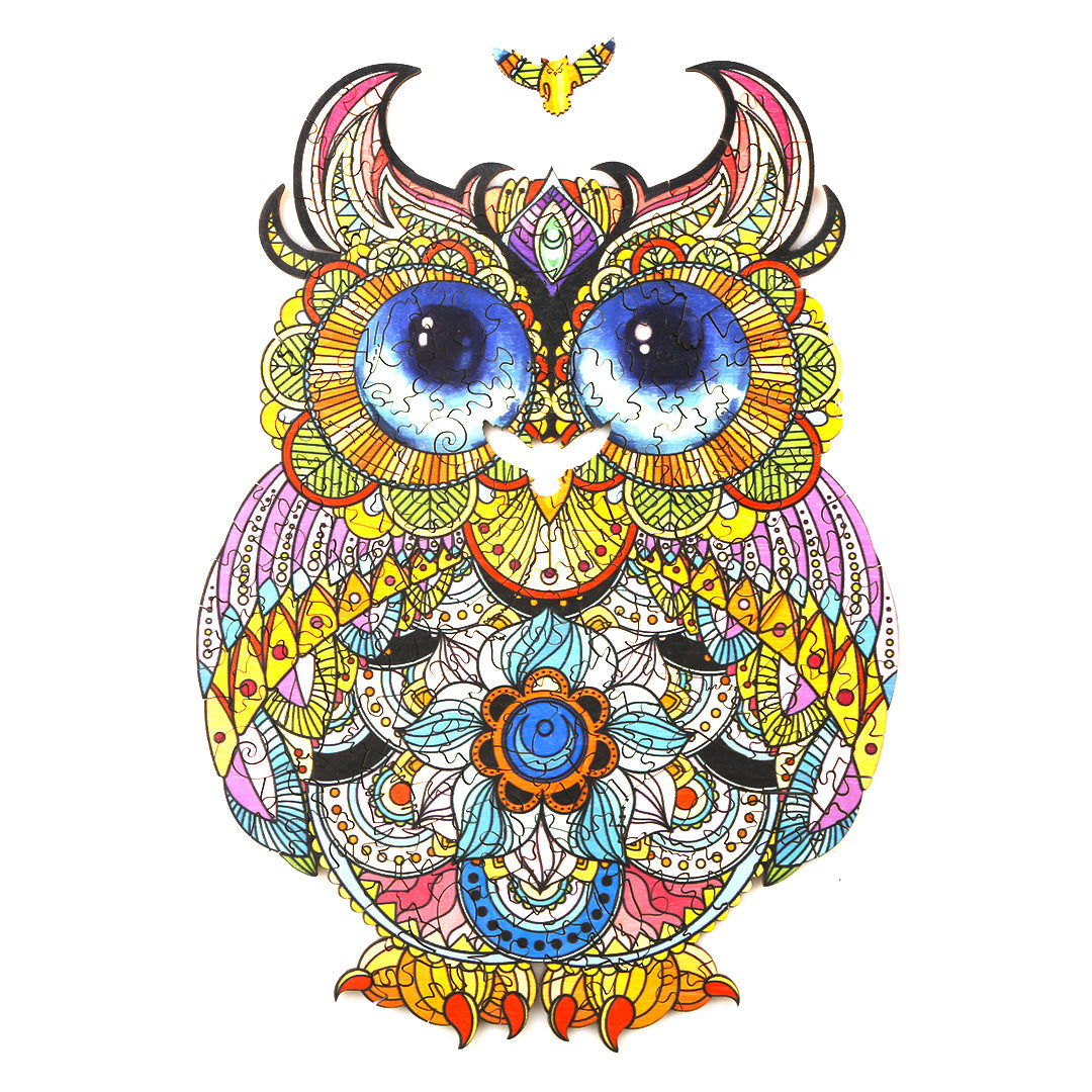 Lovely Owl Wooden Jigsaw Puzzle - Woodbests
