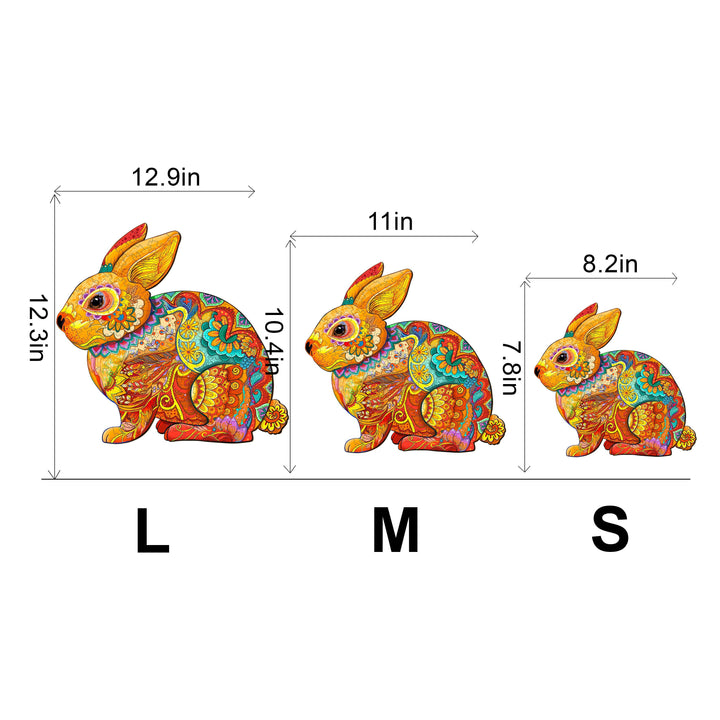 Lucky Rabbit Wooden Jigsaw Puzzle-Woodbests