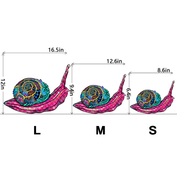 Colorful Snail Wooden Jigsaw Puzzle