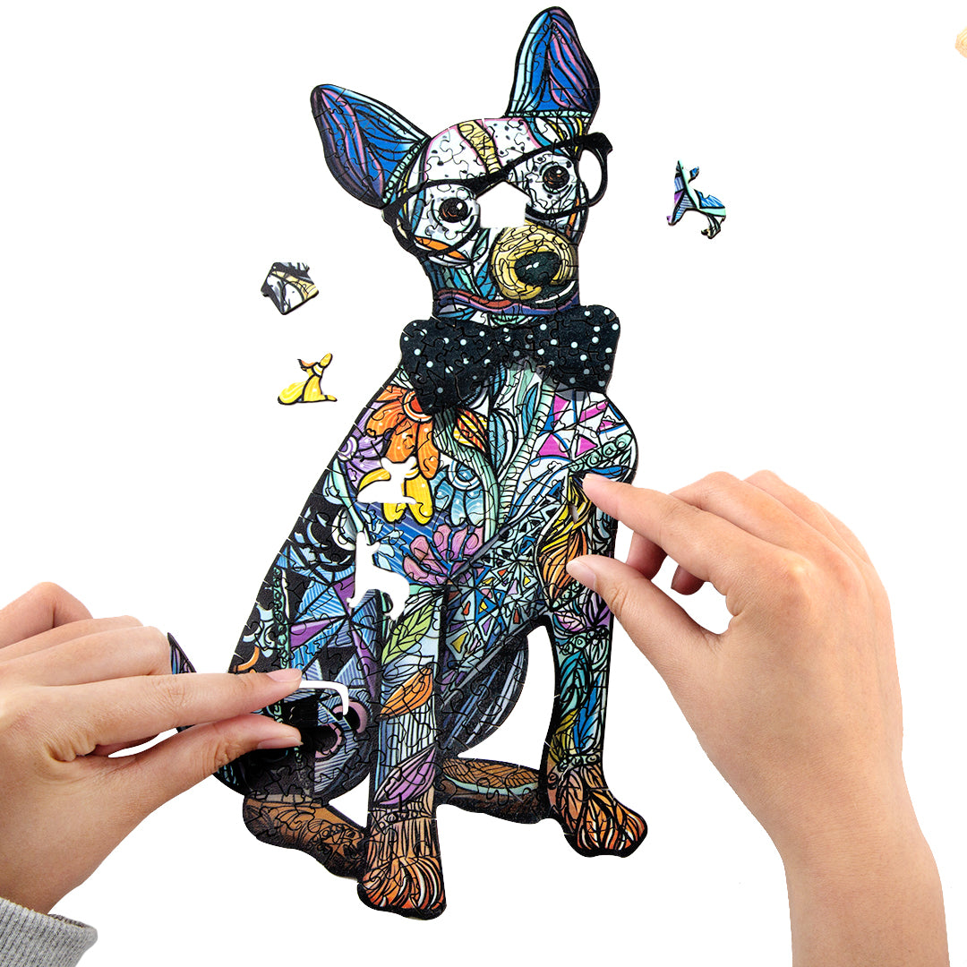 Gentlemen Dog Wooden Jigsaw Puzzle