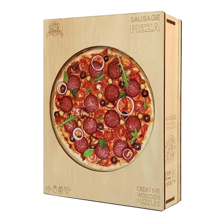 Sausage Pizza Wooden Jigsaw Puzzle - Woodbests