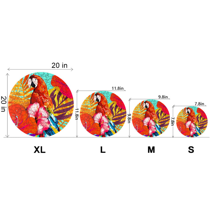 Tropical Parrot Wooden Jigsaw Puzzle