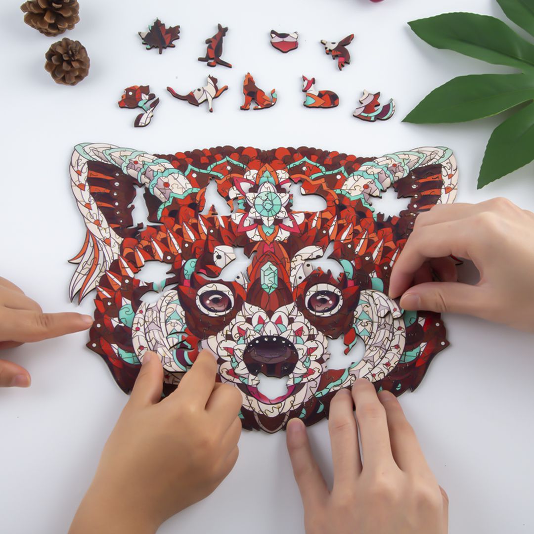 Clever Raccoon Wooden Jigsaw Puzzle - Woodbests