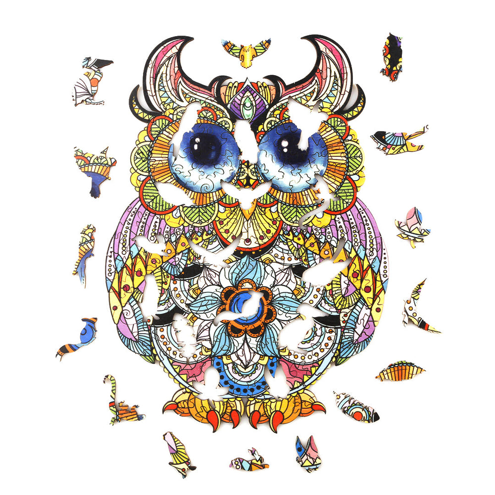 Lovely Owl Wooden Jigsaw Puzzle - Woodbests
