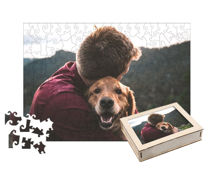 Hug You Animal Lover Warm Heart Personalized Photo Puzzles